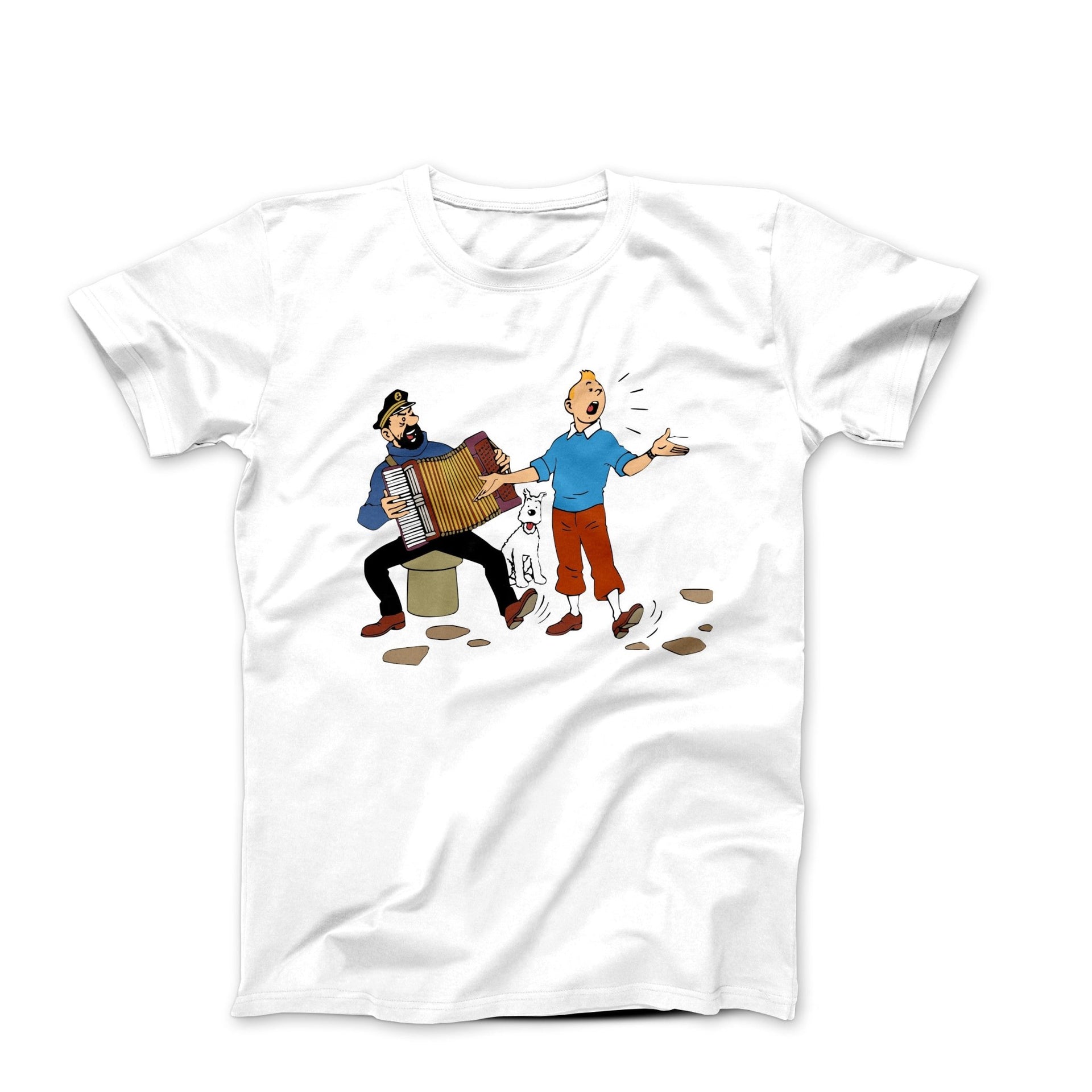 Tin Tin Singing With Capt. Haddock T - shirt - Clothing - Harvey Ltd