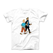 Tintin, Snowy and Captain Haddock Artwork T-Shirt - Comics, Movies & Music - Harvey Ltd
