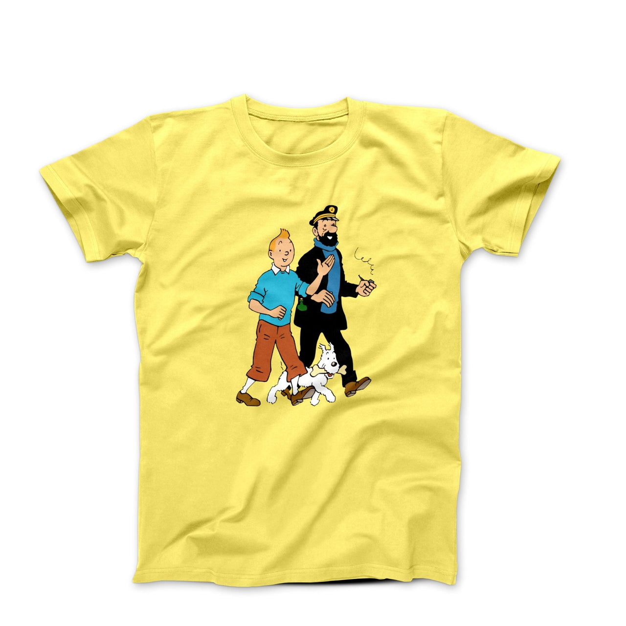 Tintin, Snowy and Captain Haddock Artwork T-Shirt - Comics, Movies & Music - Harvey Ltd