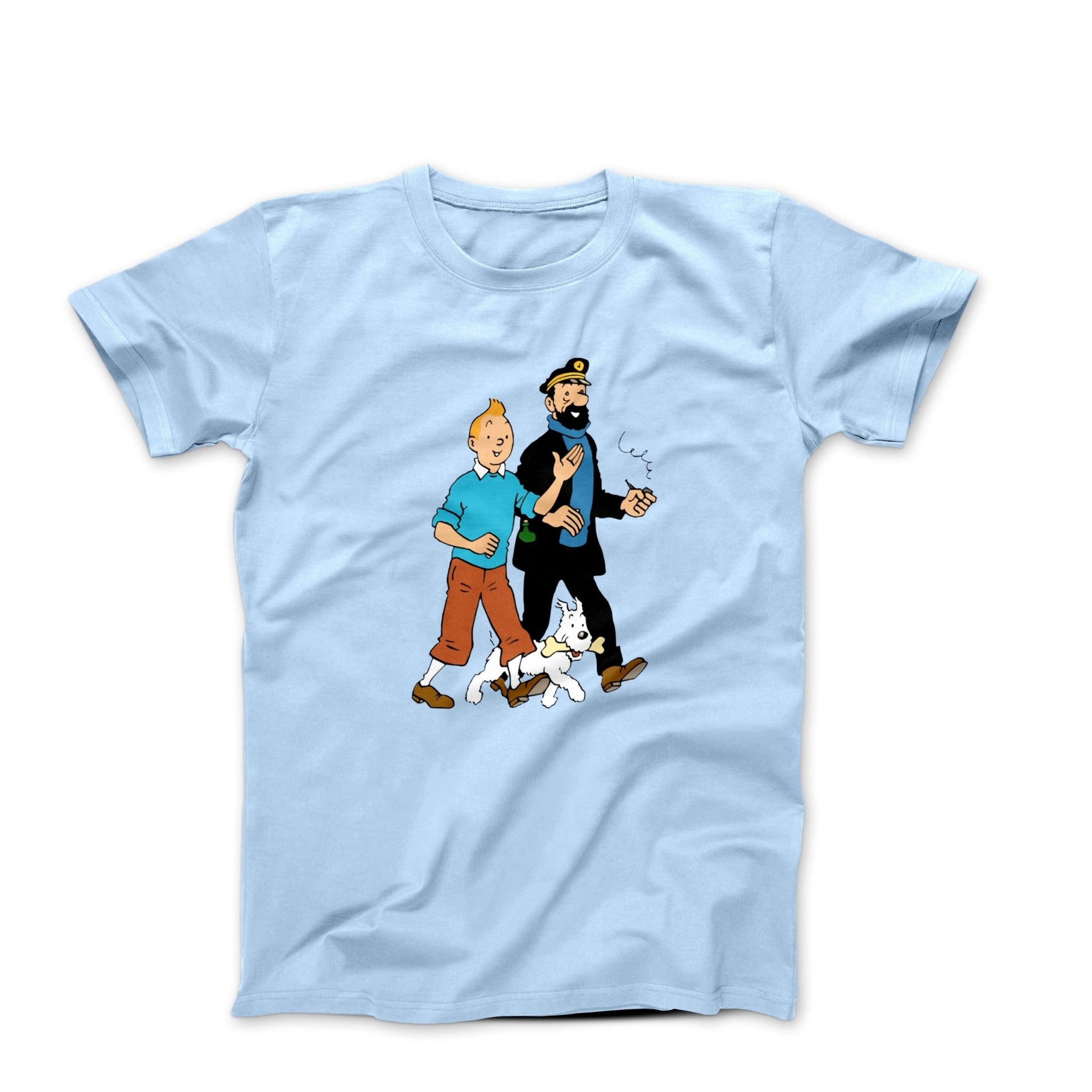 Tintin, Snowy and Captain Haddock Artwork T-Shirt - Comics, Movies & Music - Harvey Ltd