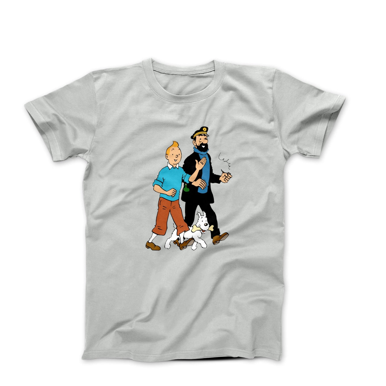 Tintin, Snowy and Captain Haddock Artwork T-Shirt - Comics, Movies & Music - Harvey Ltd