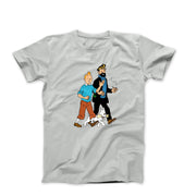 Tintin, Snowy and Captain Haddock Artwork T-Shirt - Comics, Movies & Music - Harvey Ltd