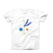 Trova Falling Man Black - Blue - Red Artwork T-shirt - Greatest Artists - Harvey Ltd