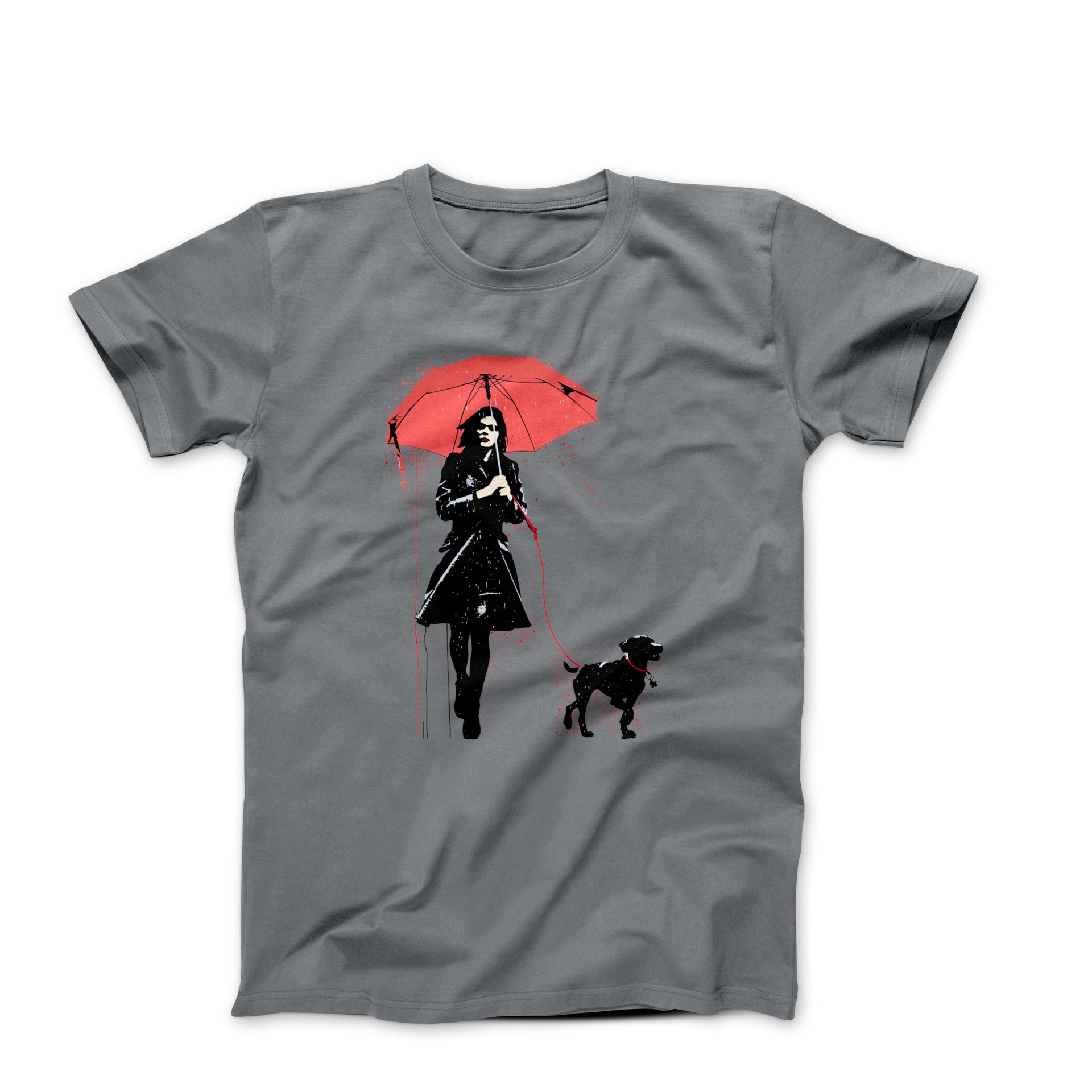 The Red Umbrella Street Art T-shirt - Steet, Pop & Media Art - Harvey Ltd