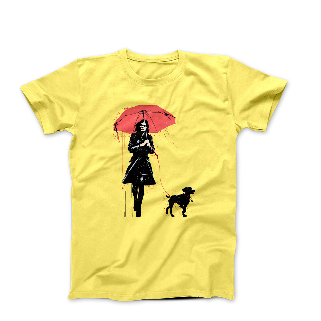 The Red Umbrella Street Art T-shirt - Steet, Pop & Media Art - Harvey Ltd