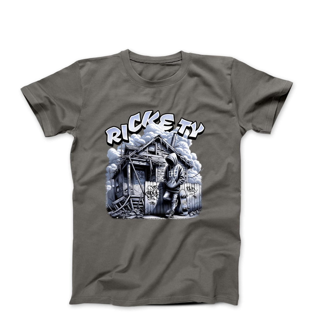 Urban Rickety Illustration T-shirt - Street, Pop & Media Art - Harvey Ltd