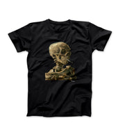 Van Gogh Skeleton Skull with Cigarette (1886) T-Shirt - Greatest Artists - Harvey Ltd