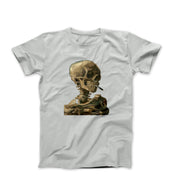Van Gogh Skeleton Skull with Cigarette (1886) T-Shirt - Greatest Artists - Harvey Ltd