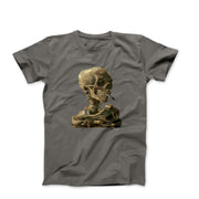 Van Gogh Skeleton Skull with Cigarette (1886) T-Shirt - Greatest Artists - Harvey Ltd
