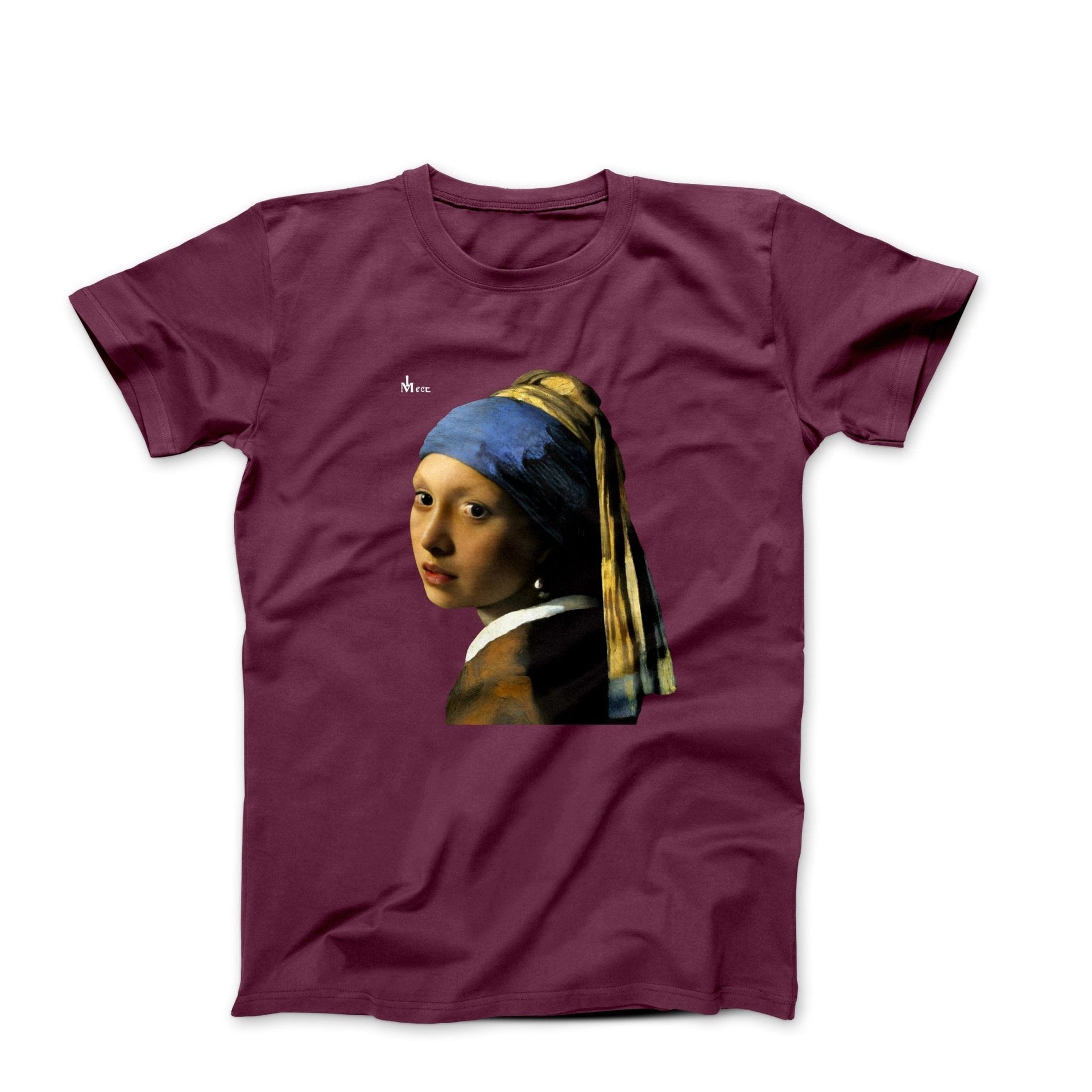 Vermeer Girl With Pearl Earring (1665) Art T-shirt - Greatest Artists - Harvey Ltd