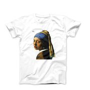 Vermeer Girl With Pearl Earring (1665) Art T-shirt - Greatest Artists - Harvey Ltd