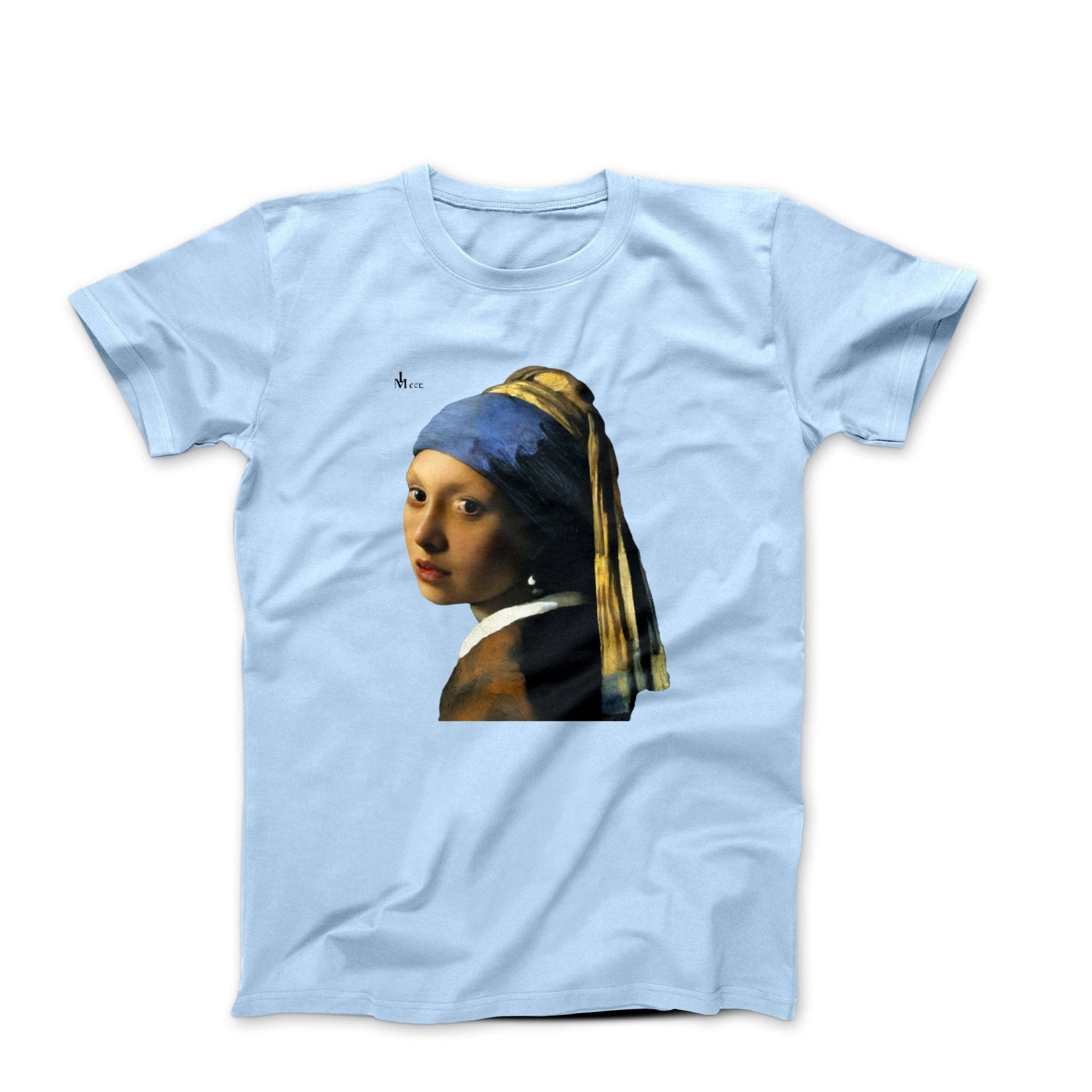 Vermeer Girl With Pearl Earring (1665) Art T-shirt - Greatest Artists - Harvey Ltd