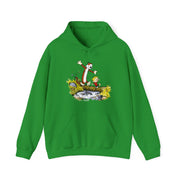 Walking Across A Log Illustration Hoodie - Comics, Movies & Music - Harvey Ltd