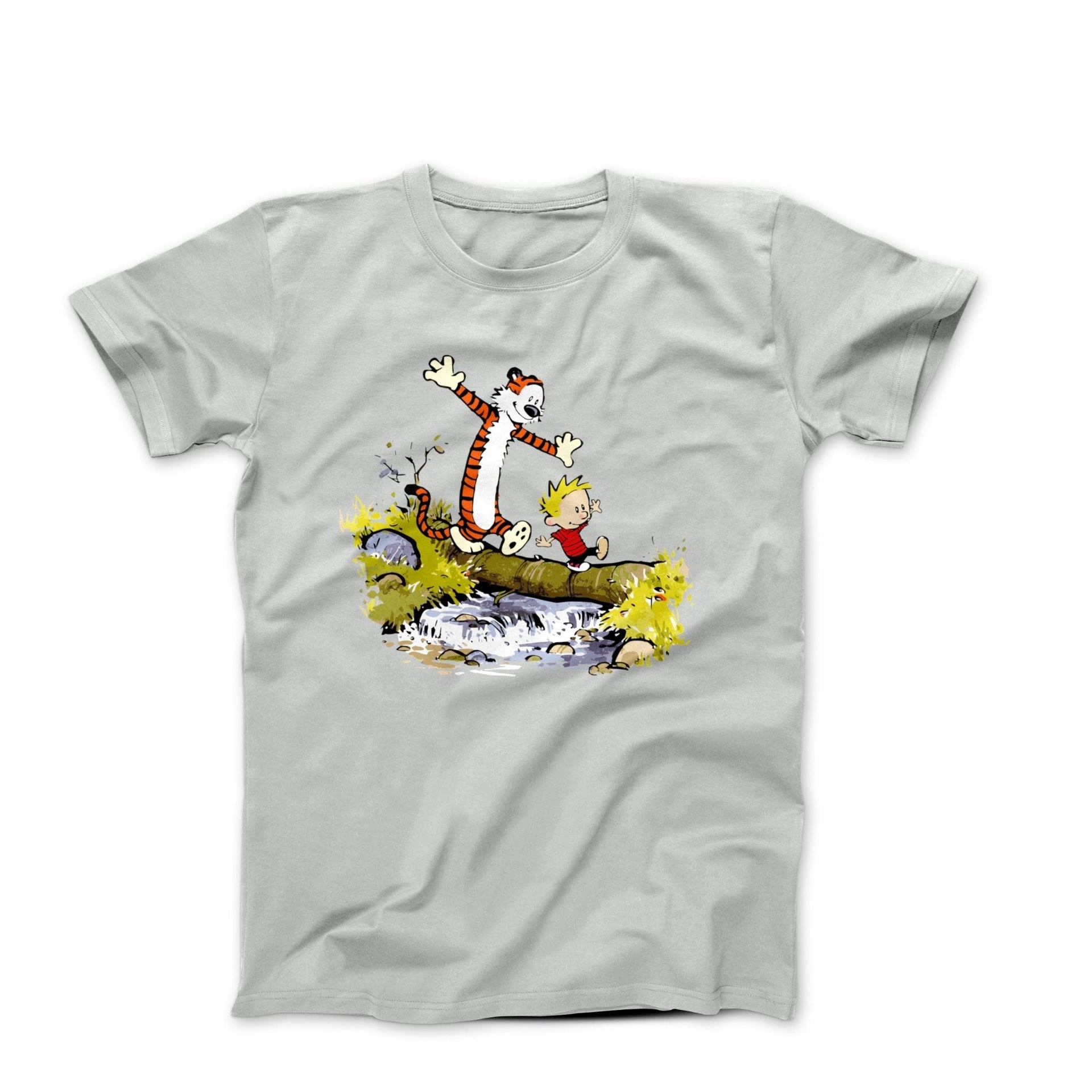 Walking Across A Log Illustration T-shirt - Comics, Movies & Music - Harvey Ltd