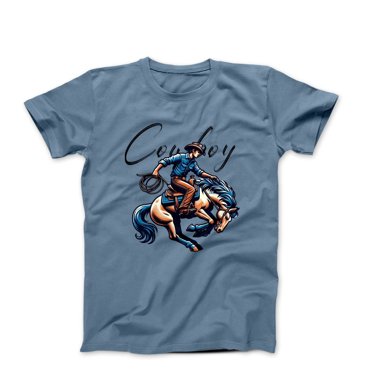 Western Cowboy Illustration T-shirt - Movies, TV & Others - Harvey Ltd