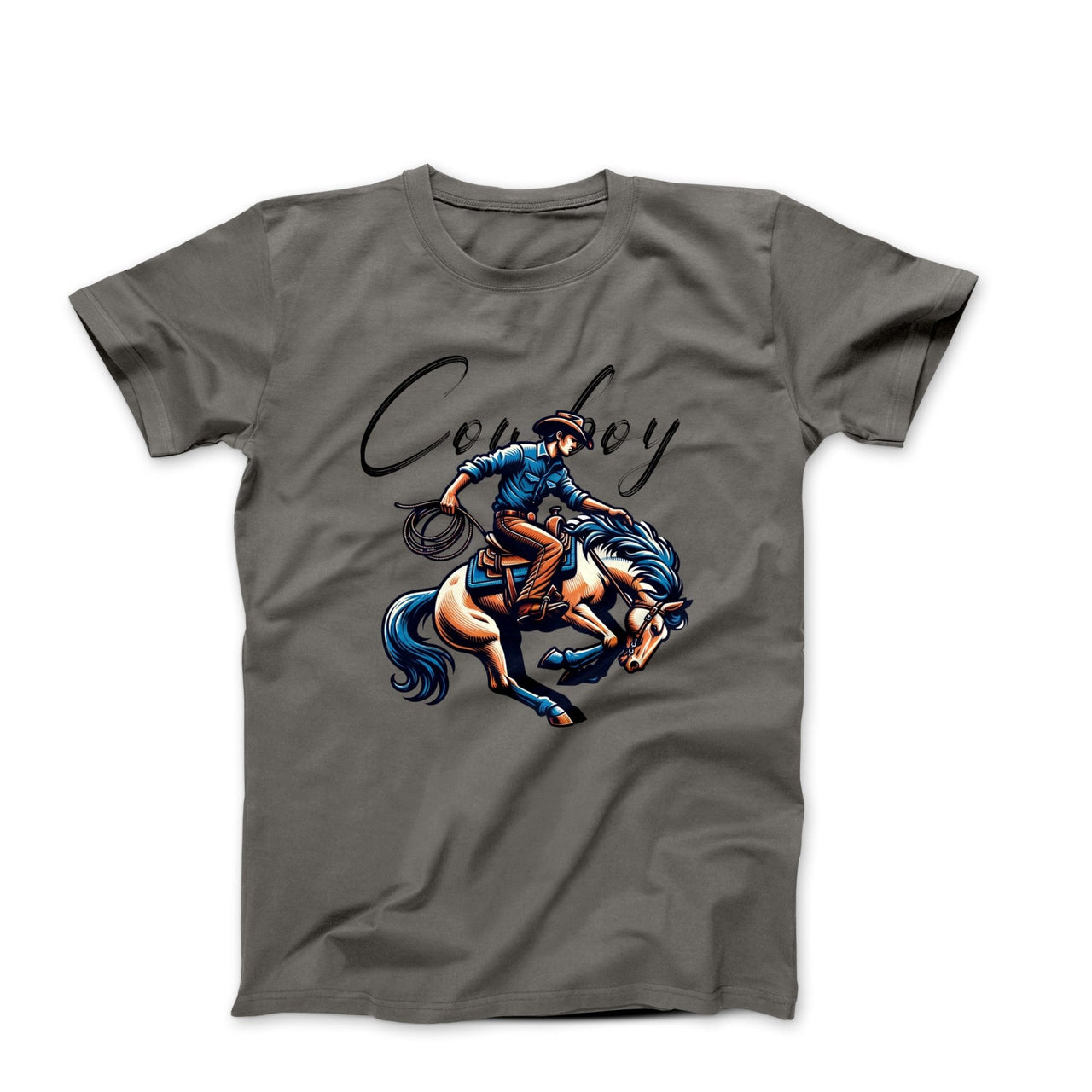 Western Cowboy Illustration T-shirt - Movies, TV & Others - Harvey Ltd