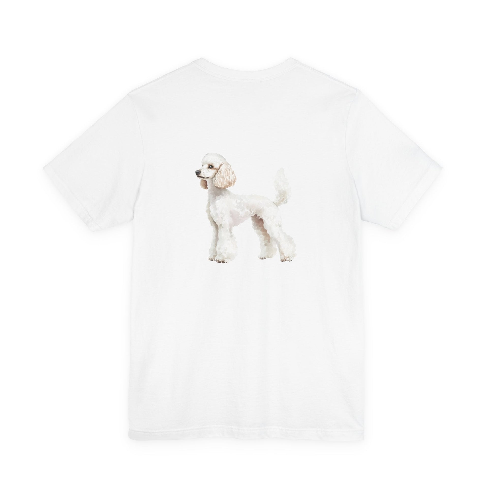 White Poodle Front & Back Printed T-shirt - Pets & Animals - Harvey Ltd