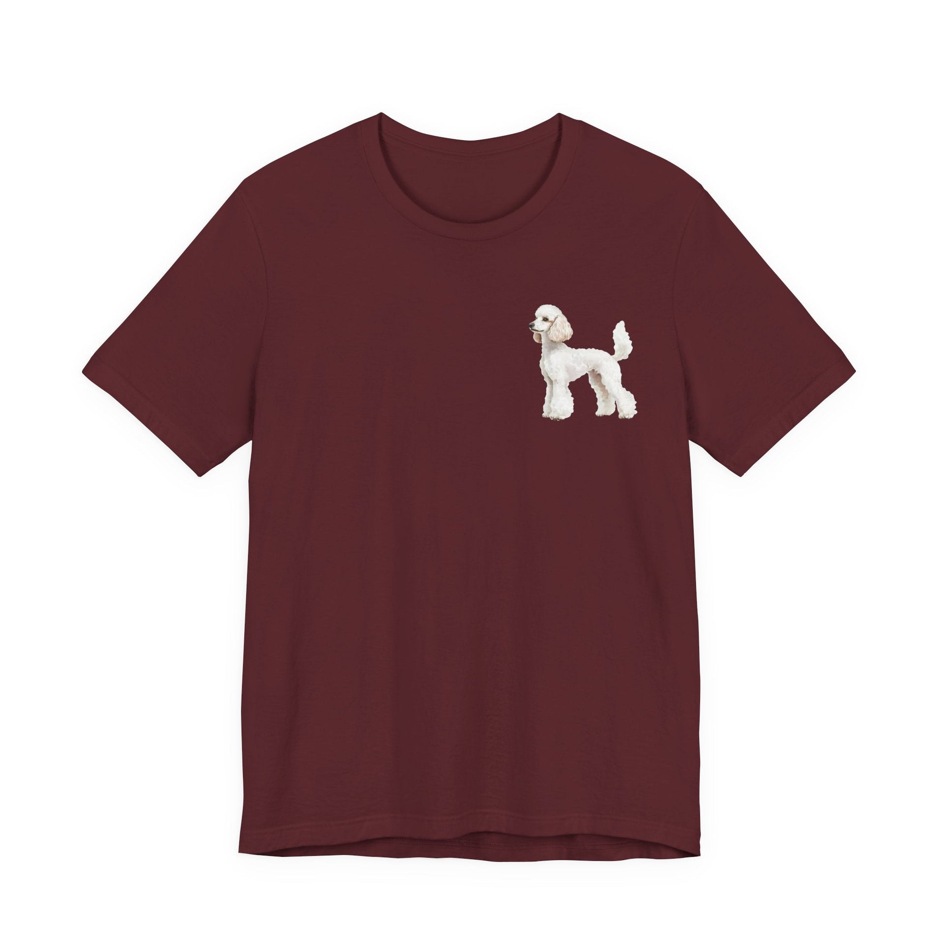 White Poodle Front & Back Printed T-shirt - Pets & Animals - Harvey Ltd