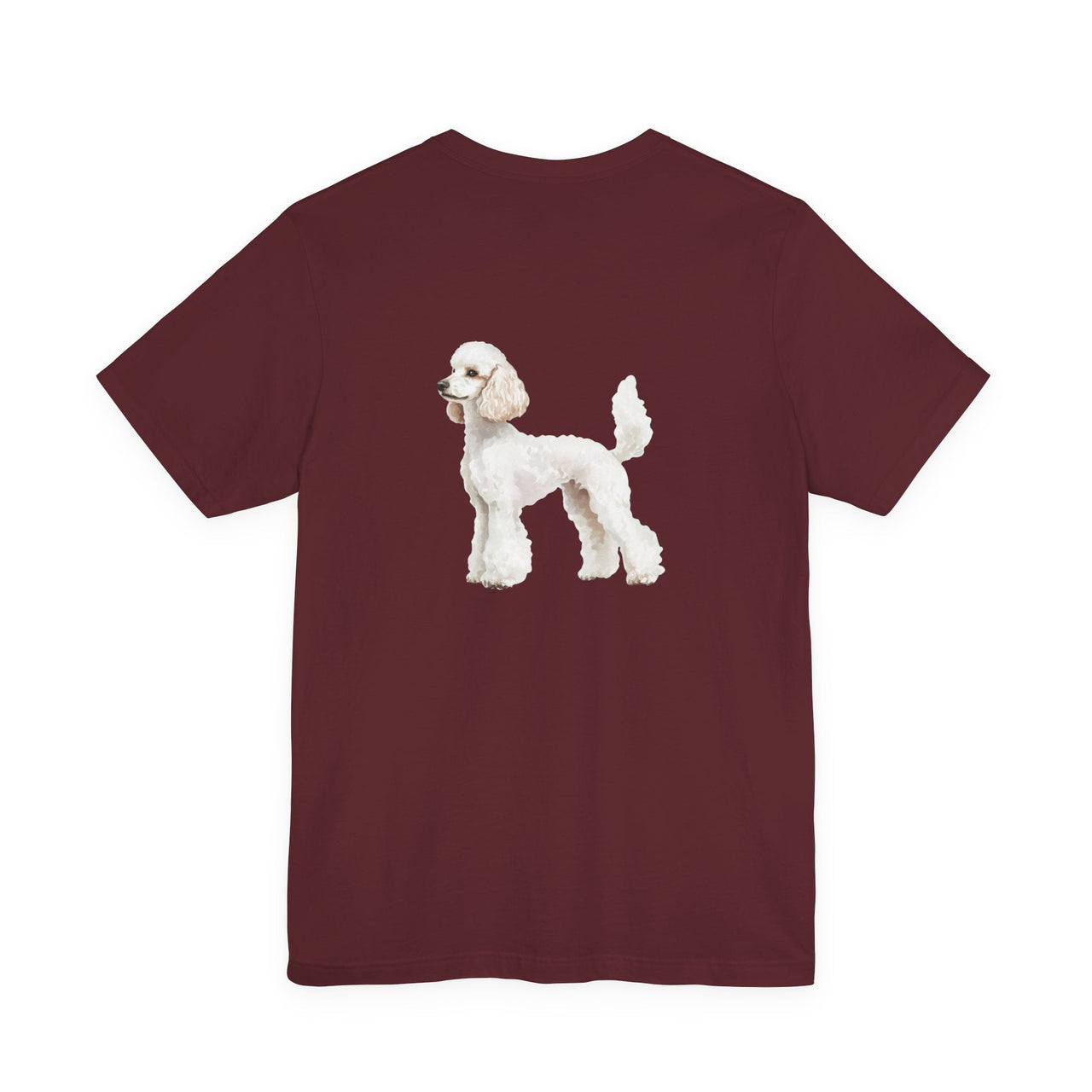 White Poodle Front & Back Printed T-shirt - Pets & Animals - Harvey Ltd