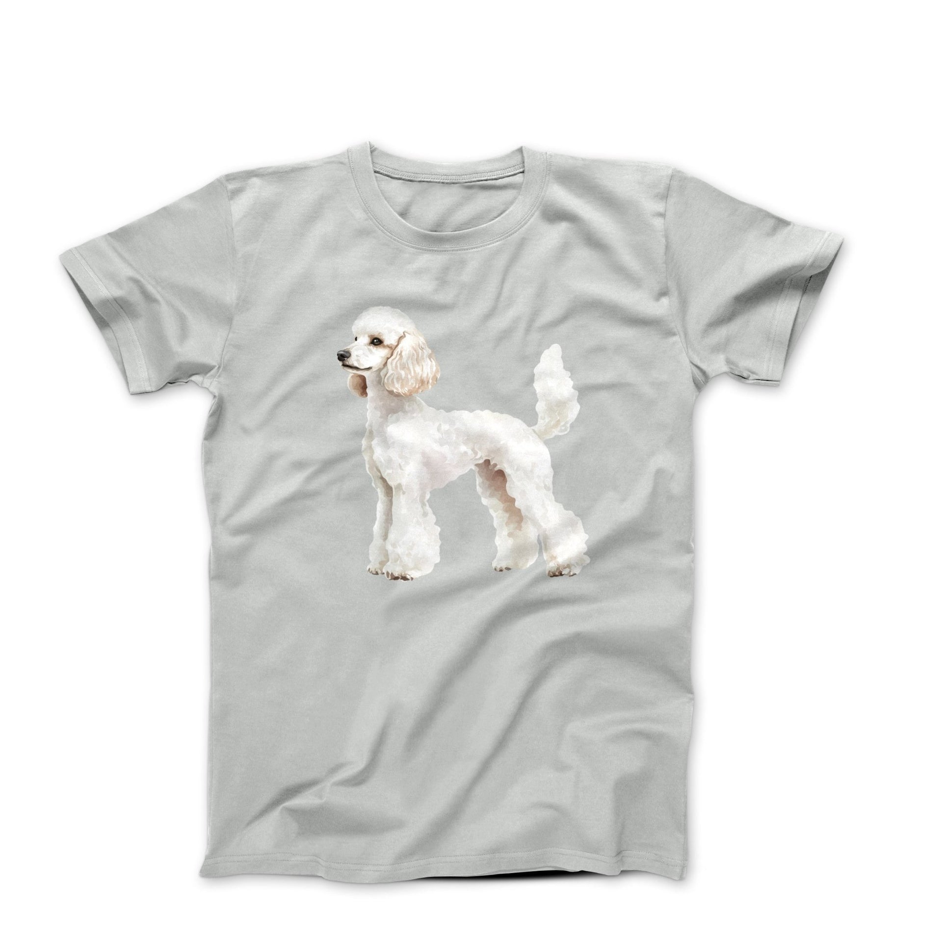 White Poodle Illustration T-shirt - Pets & Animals - Harvey Ltd