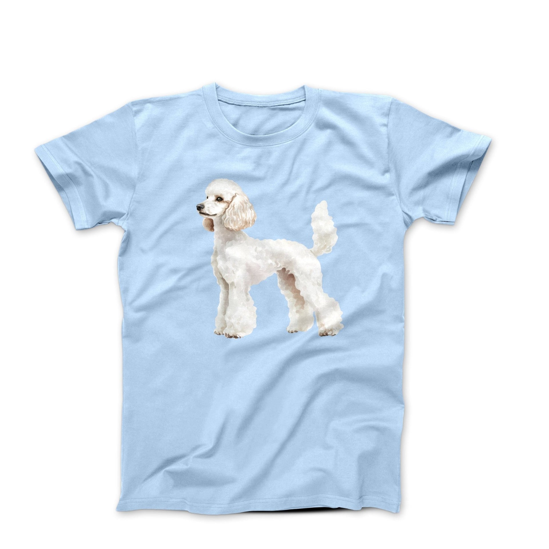 White Poodle Illustration T-shirt - Pets & Animals - Harvey Ltd
