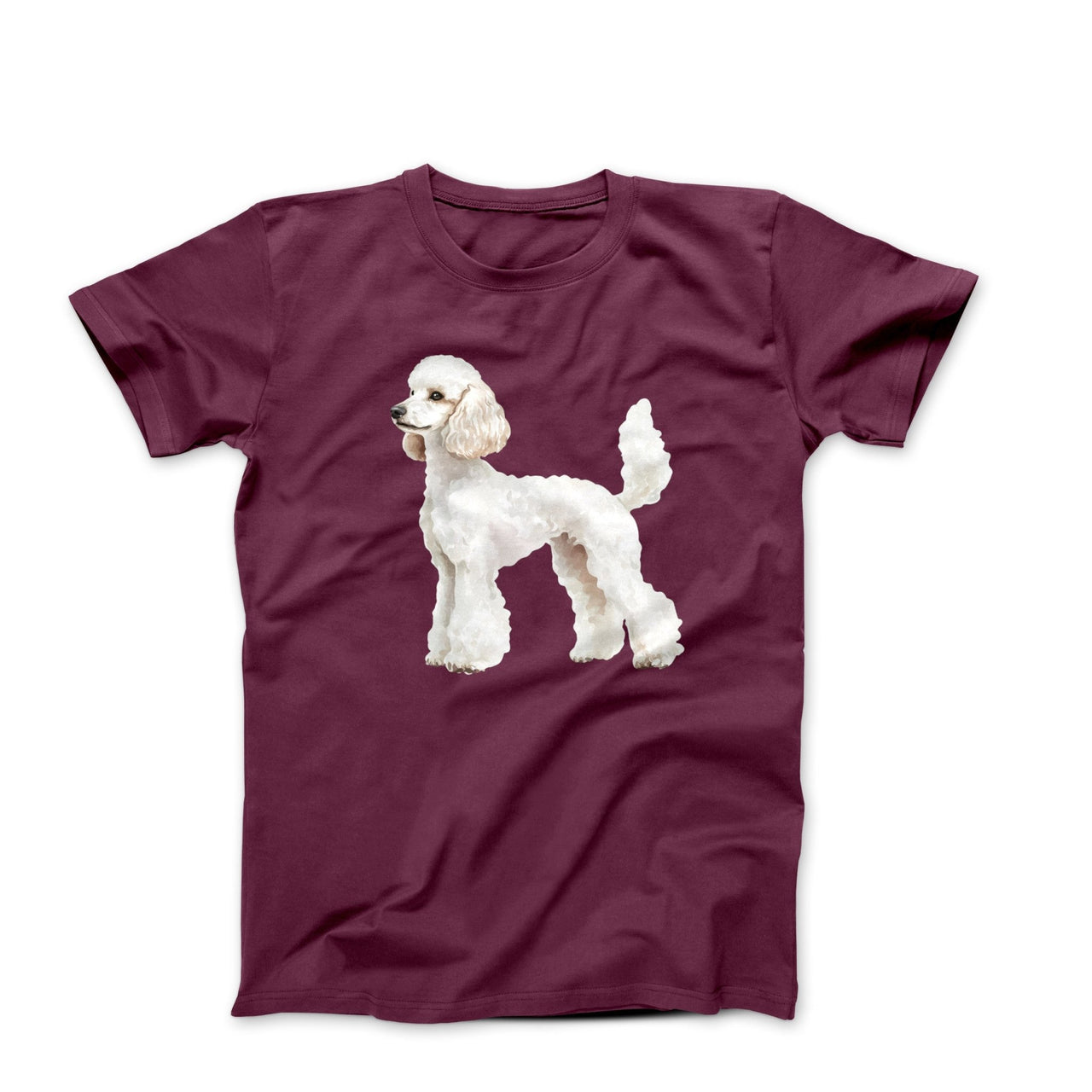 White Poodle Illustration T-shirt - Pets & Animals - Harvey Ltd