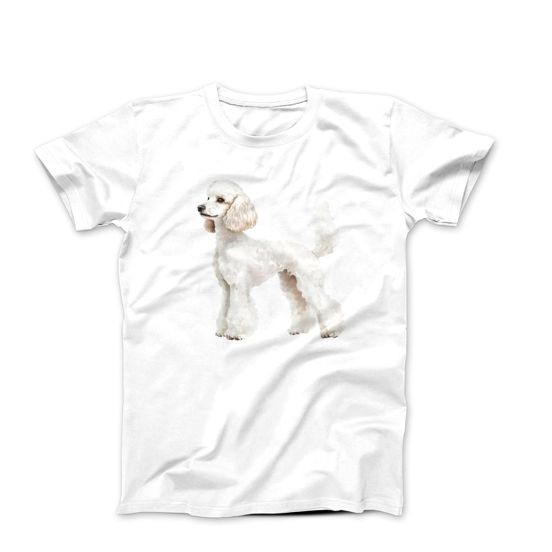 White Poodle Illustration T-shirt - Pets & Animals - Harvey Ltd