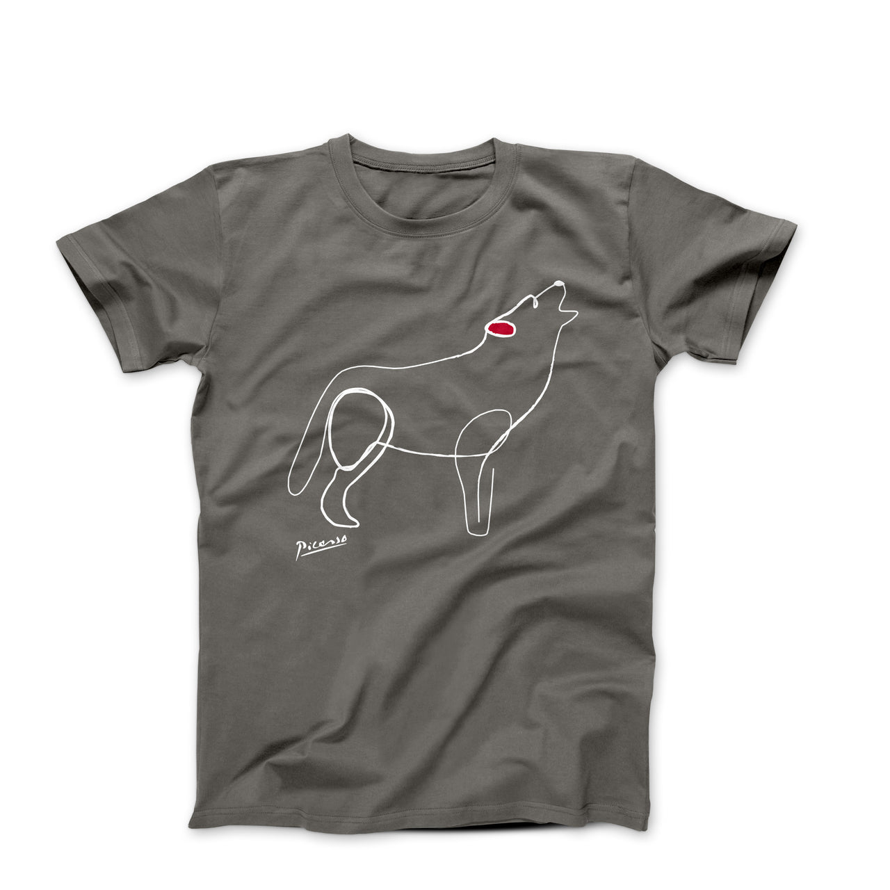 Picasso The Wolf Line Drawing T-shirt - Greatest Artists - Harvey Ltd
