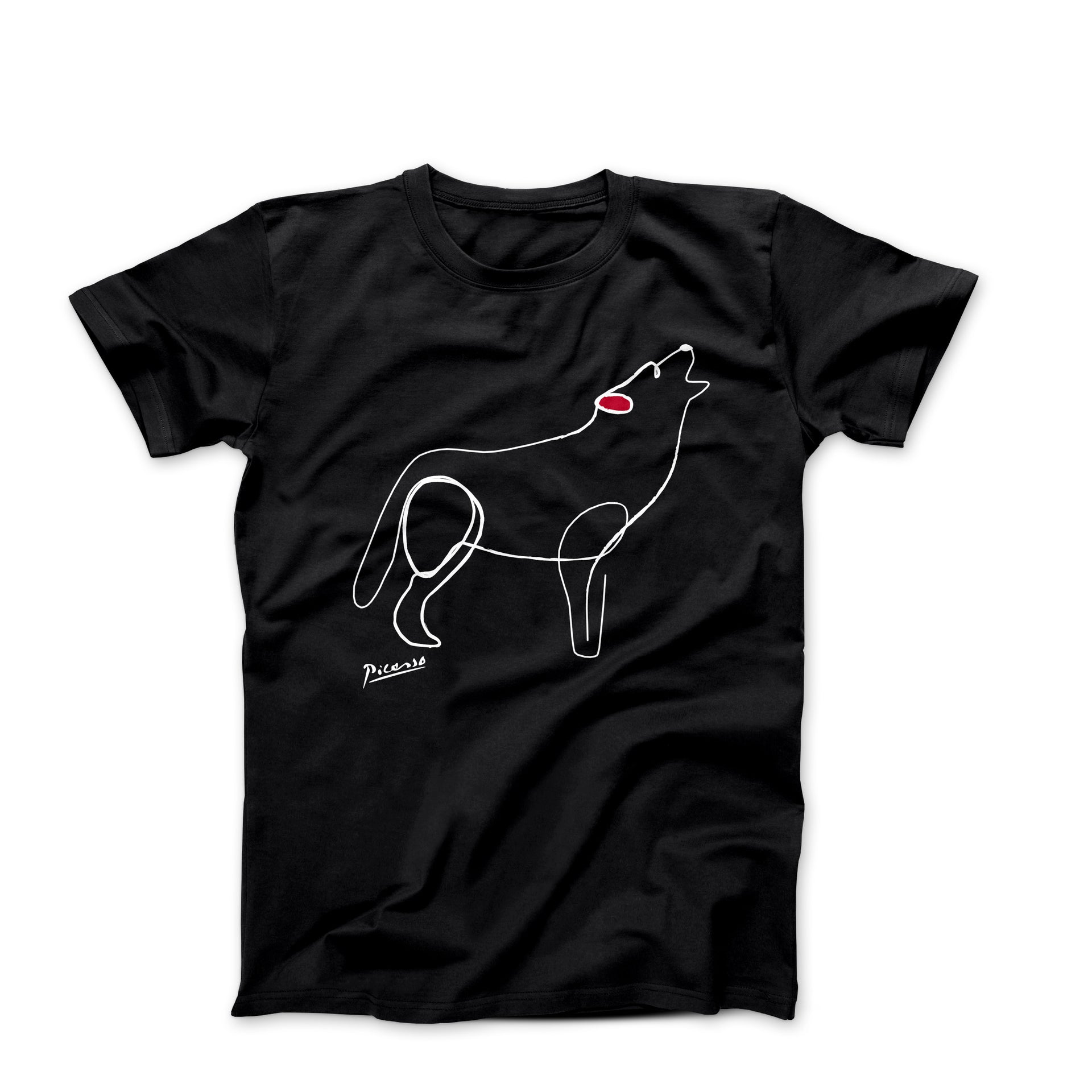 Picasso The Wolf Line Drawing T-shirt - Greatest Artists - Harvey Ltd