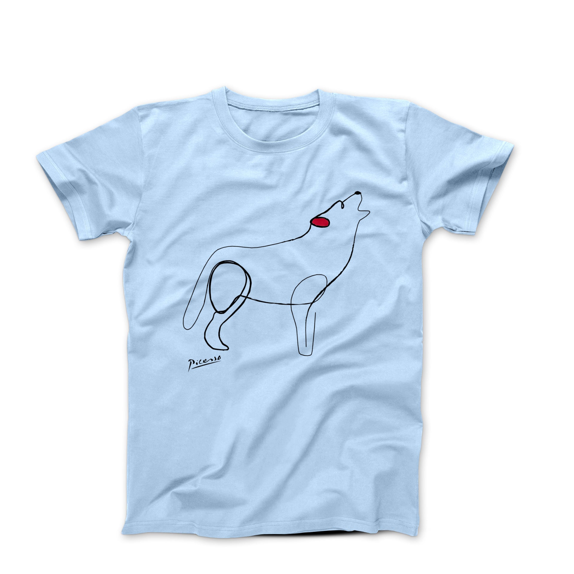 Picasso The Wolf Line Drawing T-shirt - Greatest Artists - Harvey Ltd