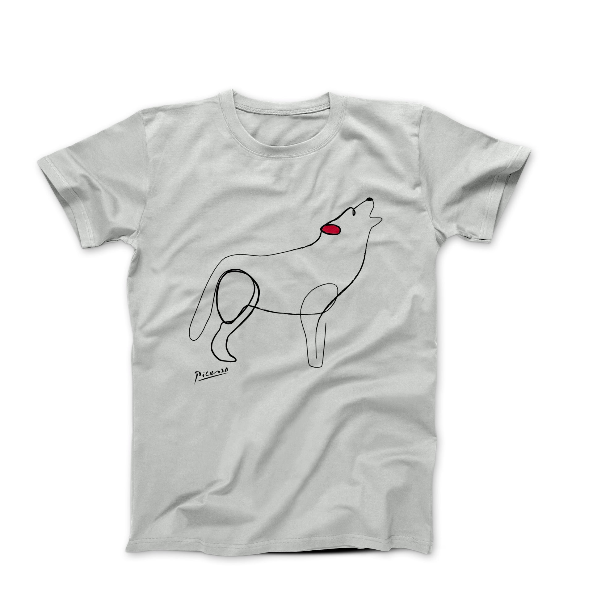 Picasso The Wolf Line Drawing T-shirt - Greatest Artists - Harvey Ltd