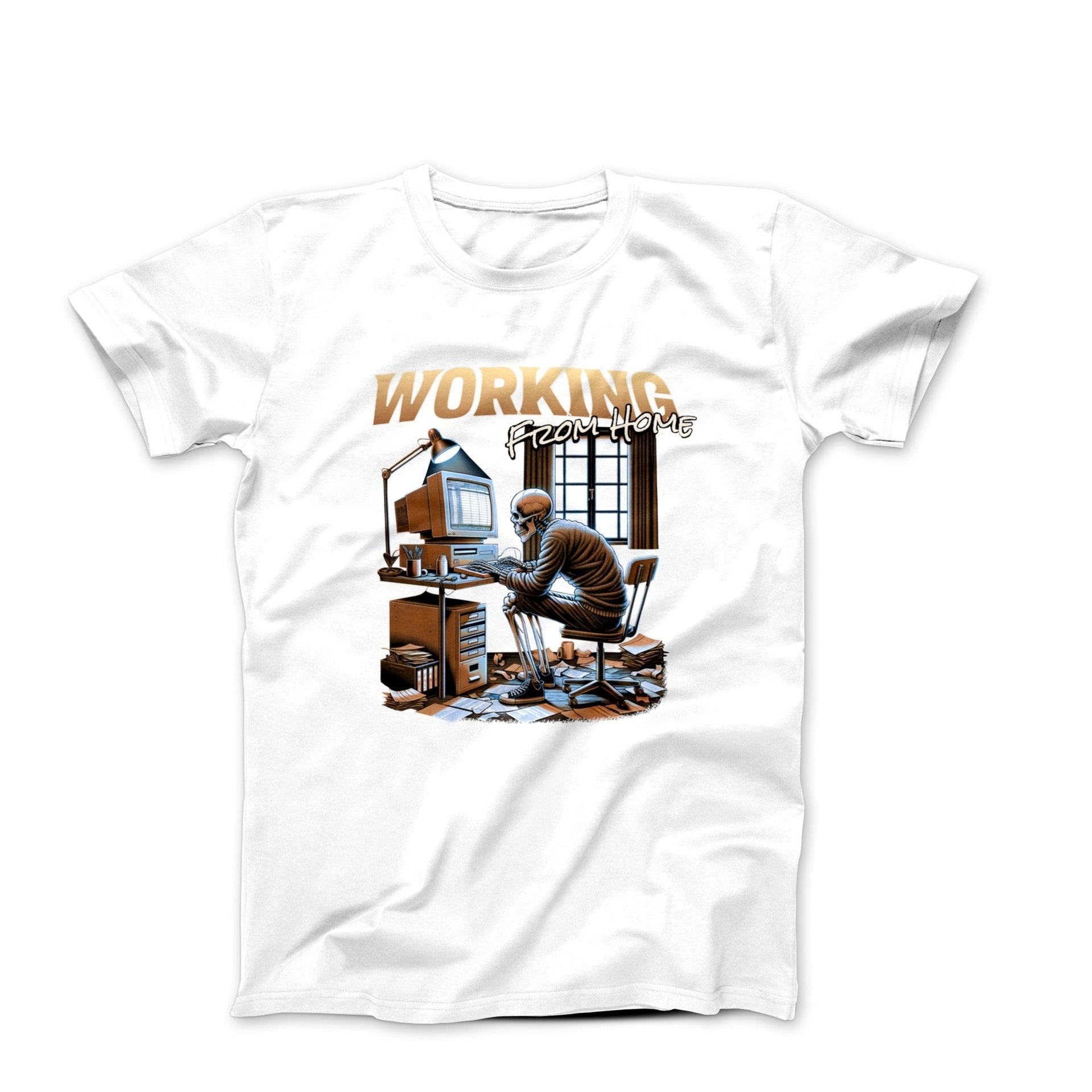 Working From Home Illustration T-shirt - Humorous, Lifestyle & Others - Harvey Ltd