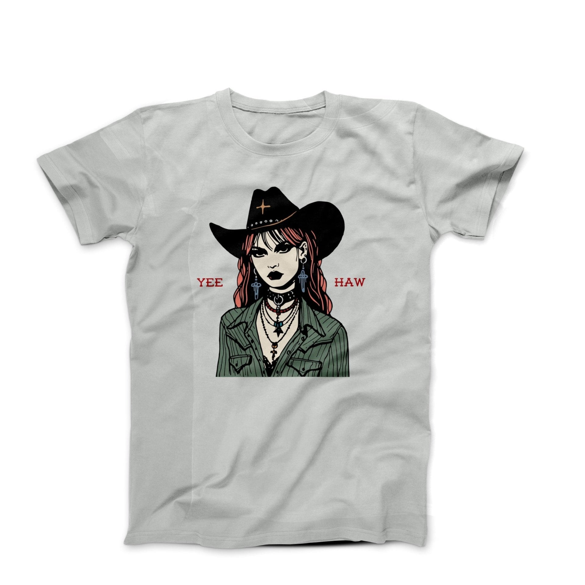 Yee Haw Cowgirl Illustration T-shirt - Americana & Patriotic - Harvey Ltd