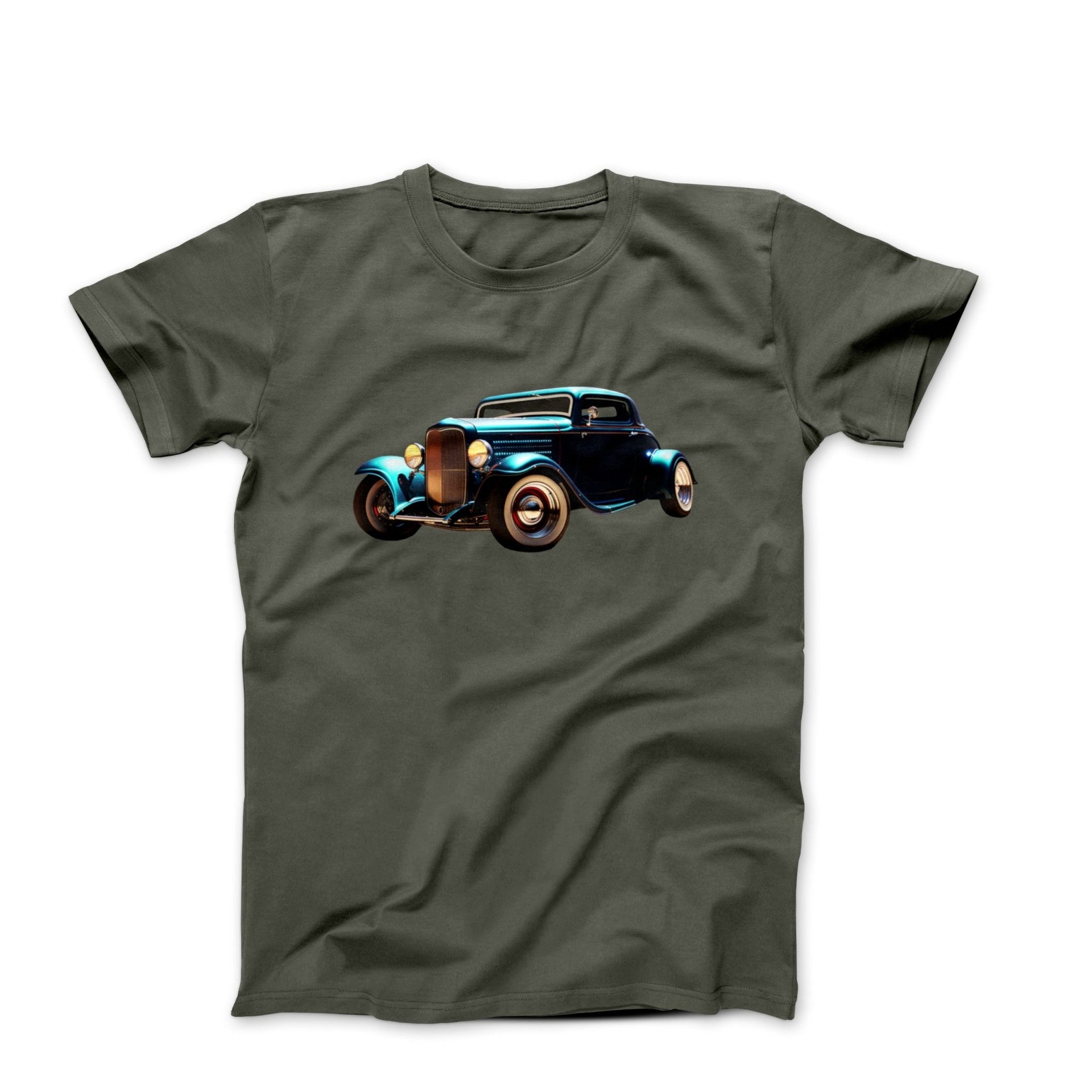 1930s Ford 3-Window Blue Coupe T-shirt - Clothing - Harvey Ltd