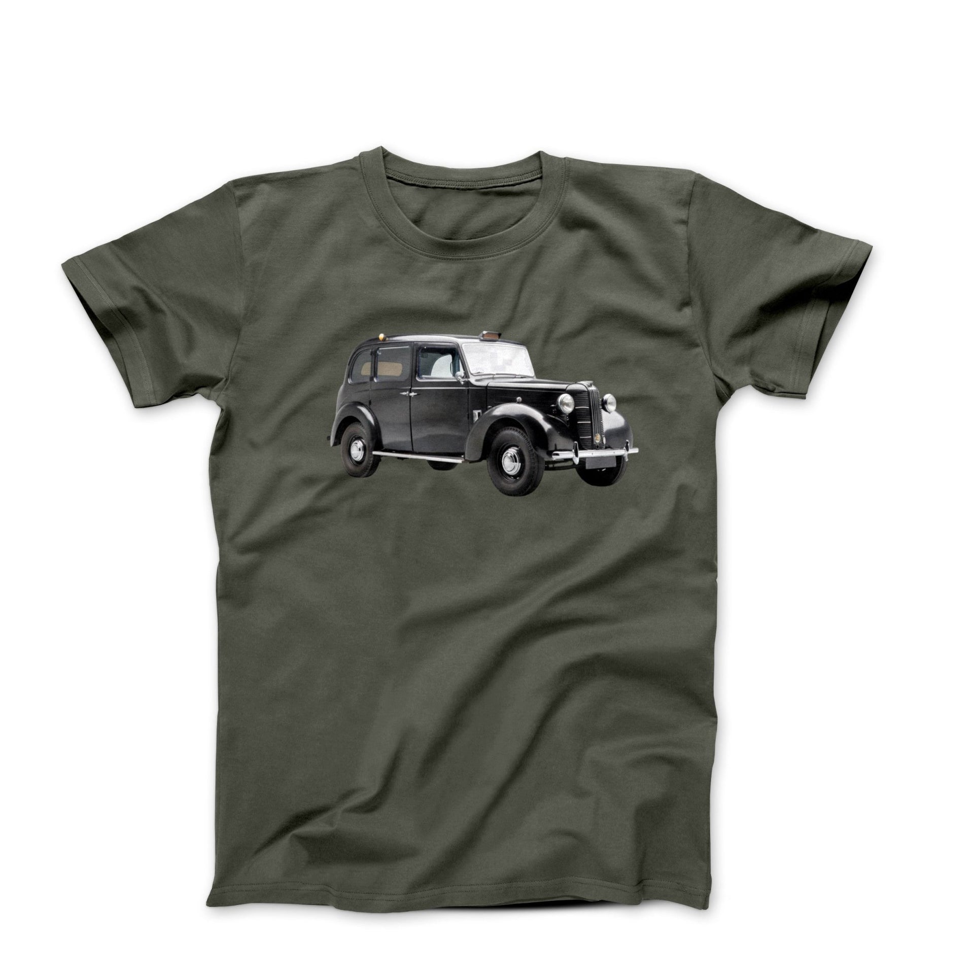 1955 Austin FX3 London Cab Illustration T-shirt - Clothing - Harvey Ltd