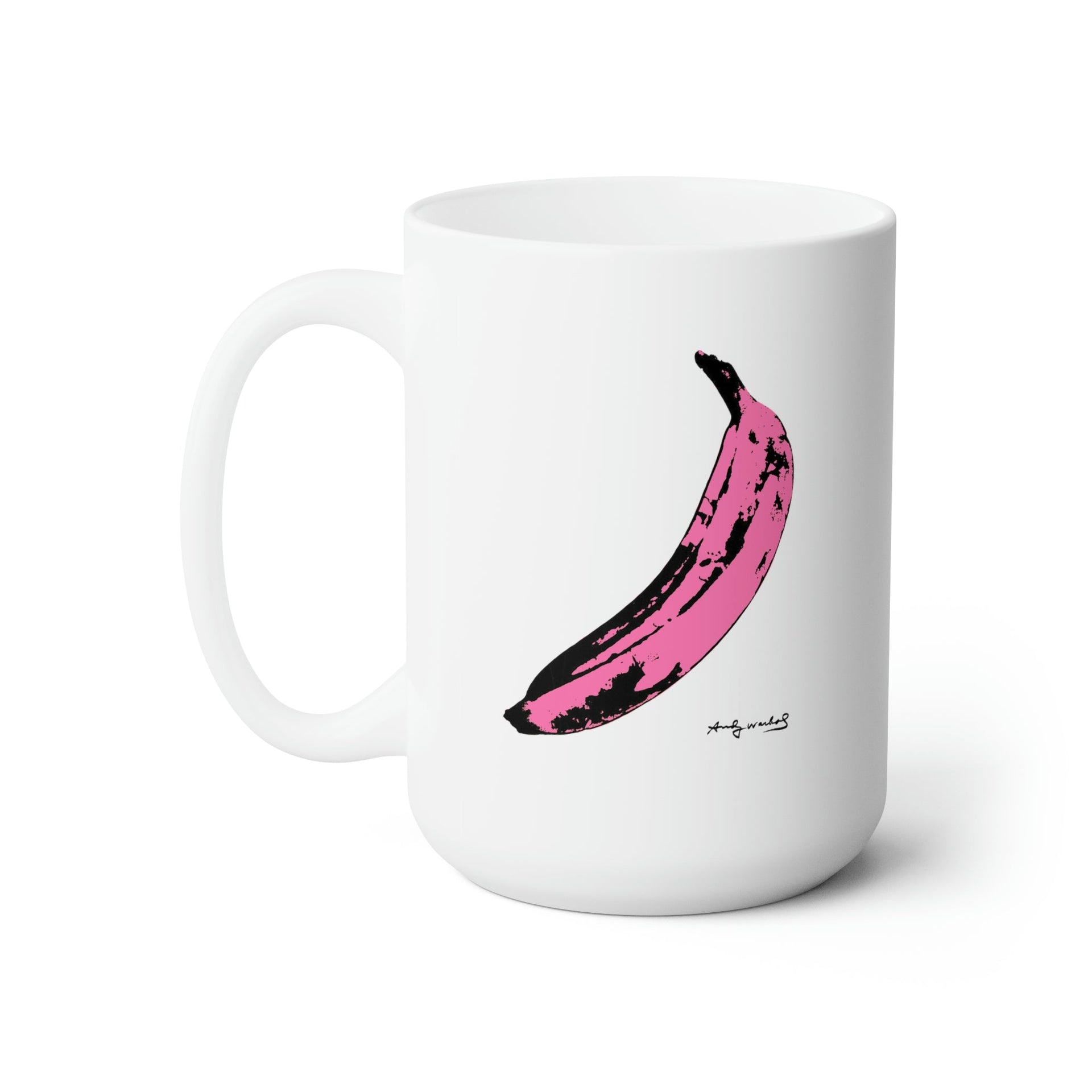 Andy Warhol Pink Banana White 15 oz Mug - Barware - Harvey Ltd