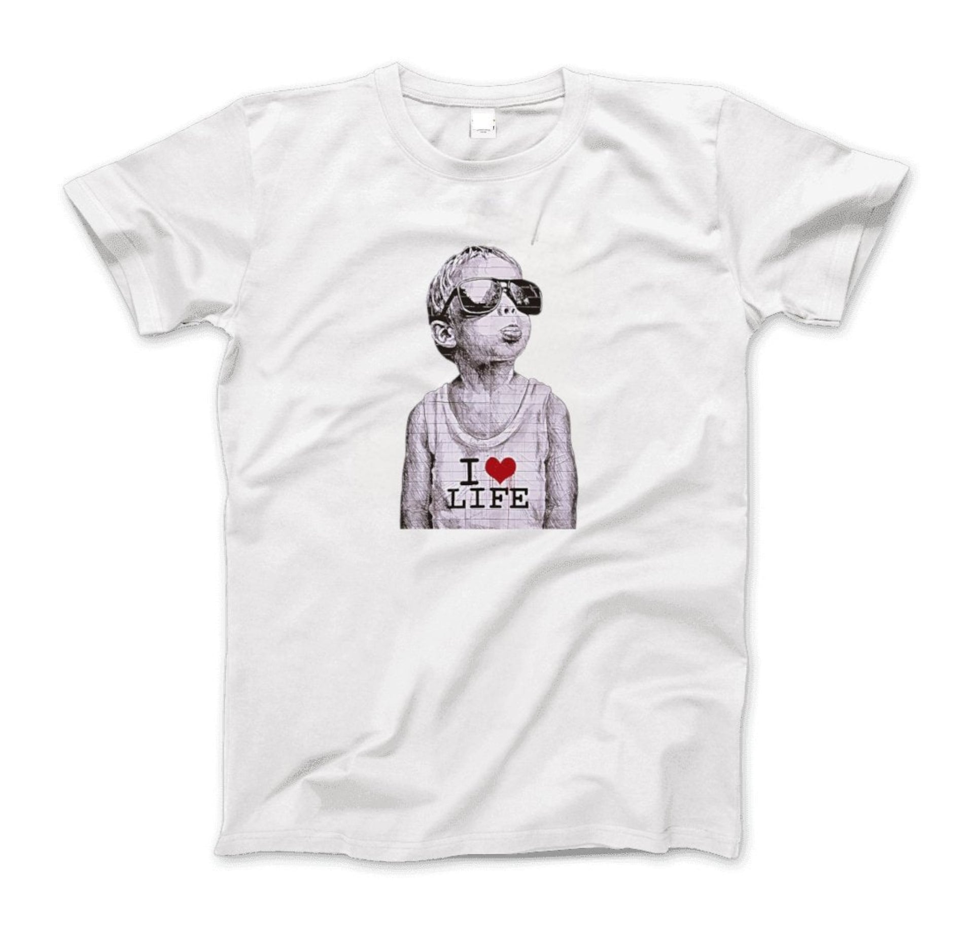 Banksy I Heart Life Street Art T-shirt - Clothing - Harvey Ltd