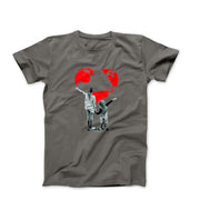 Banksy-Inspired Embracing a World of Love Graffiti Art T-shirt - Clothing - Harvey Ltd