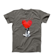 Banksy-Inspired Girl Dreaming of Love Graffiti Art T-shirt - Clothing - Harvey Ltd