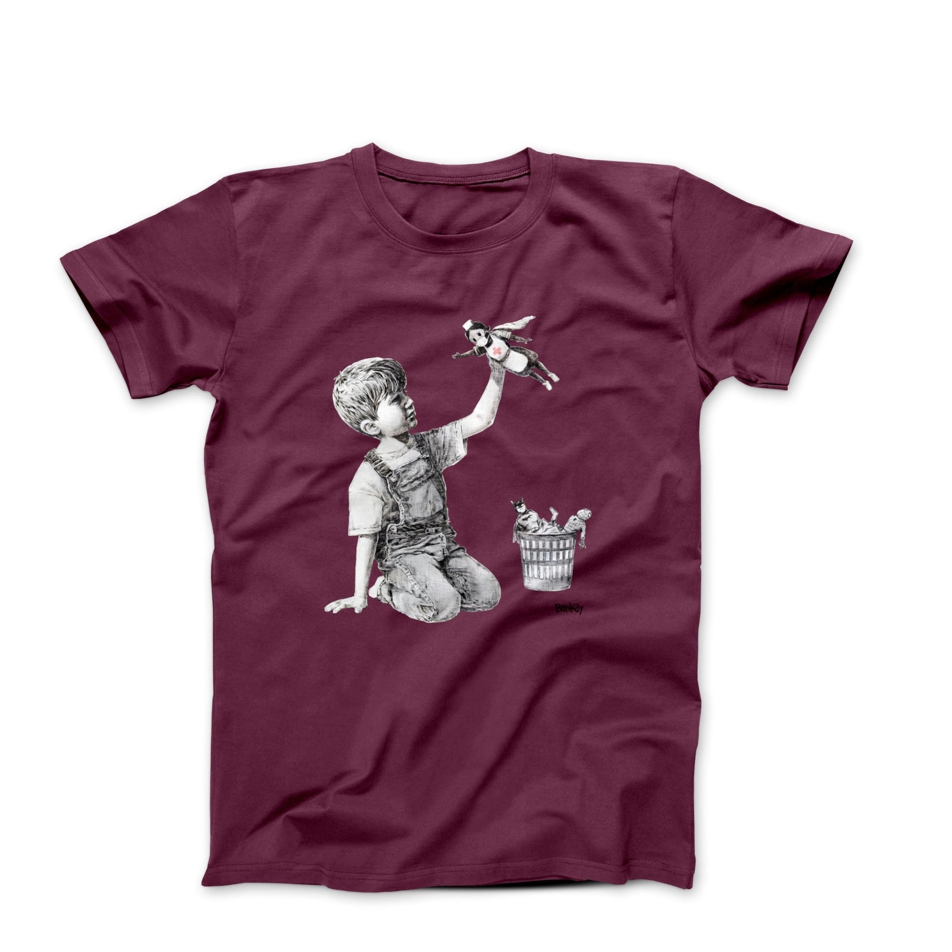 Banksy Superhero Nurse (2020) Street Art T-shirt - Clothing - Harvey Ltd