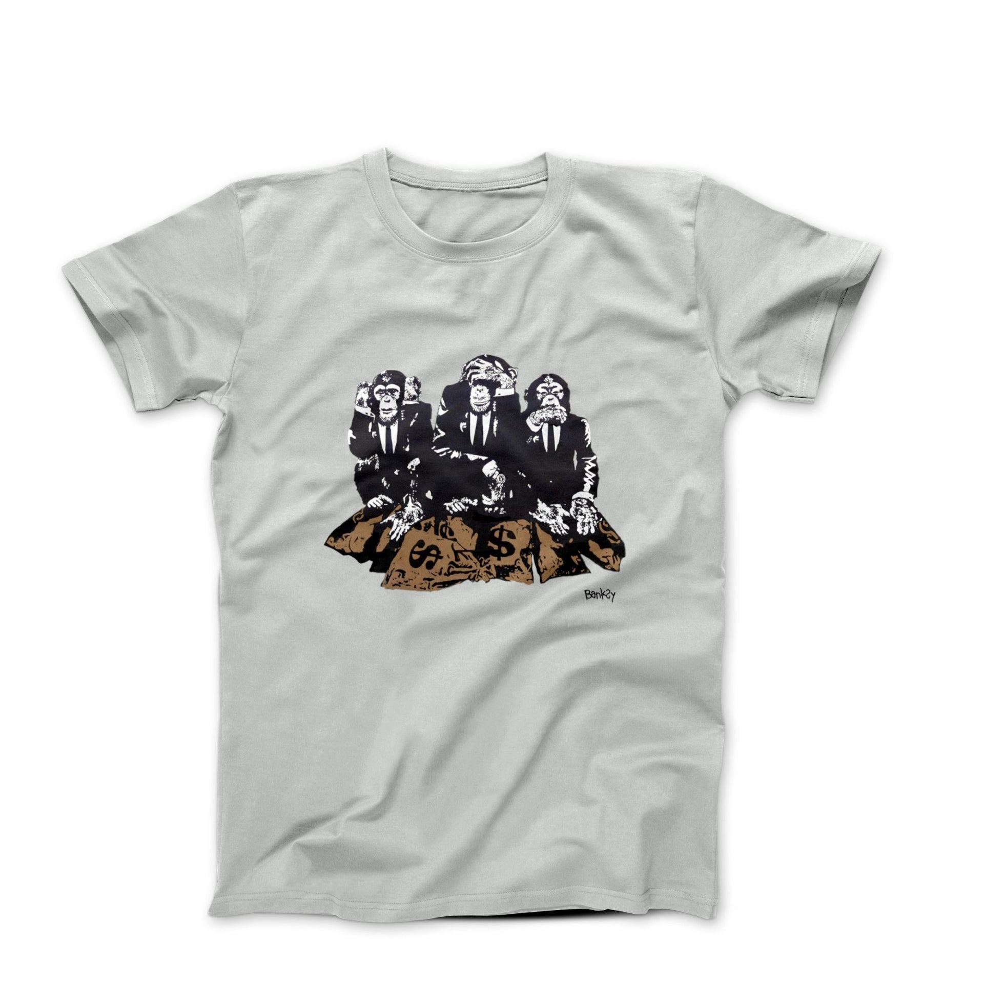 Banksy Three Wise Monkeys Street Art T-shirt - Clothing - Harvey Ltd