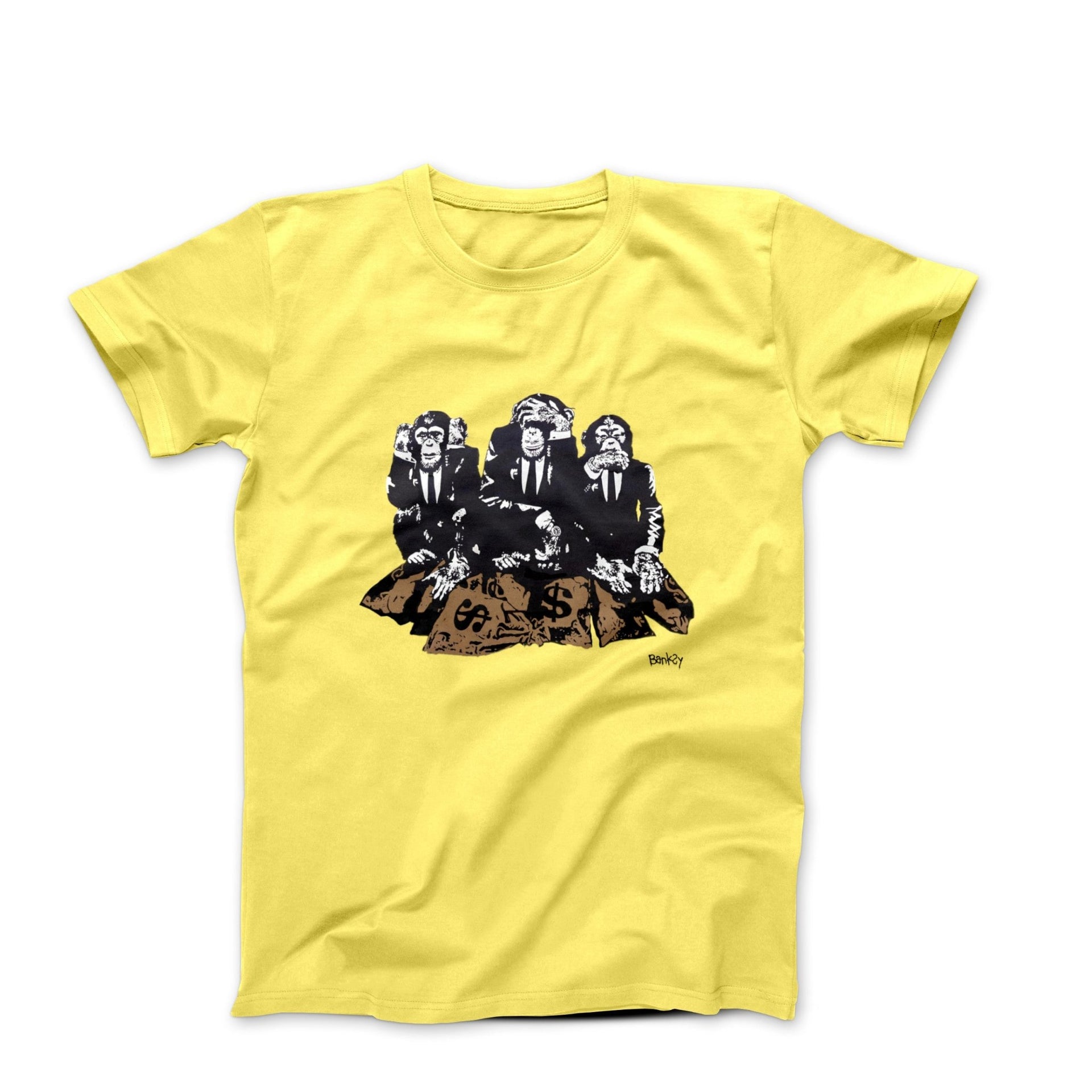 Banksy Three Wise Monkeys Street Art T-shirt - Clothing - Harvey Ltd