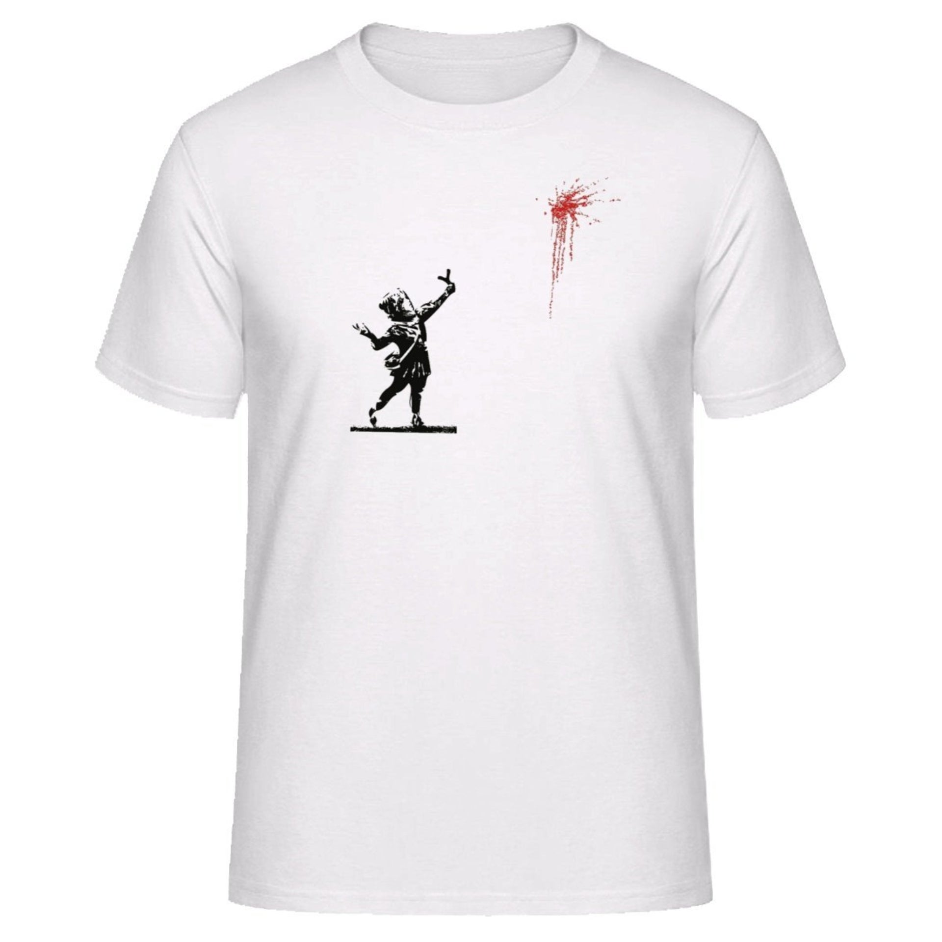 Banksy Valentines Day Mural Reproduction T-Shirt - Clothing - Harvey Ltd