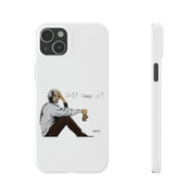 Banksy Weary Genius Street Art Slim White Phone Case - Accessories - Harvey Ltd