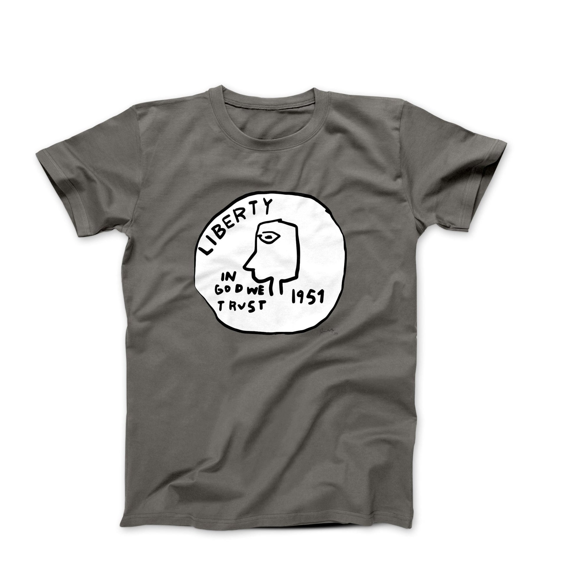 Basquiat 1951 Liberty Coin Art T-shirt - Clothing - Harvey Ltd