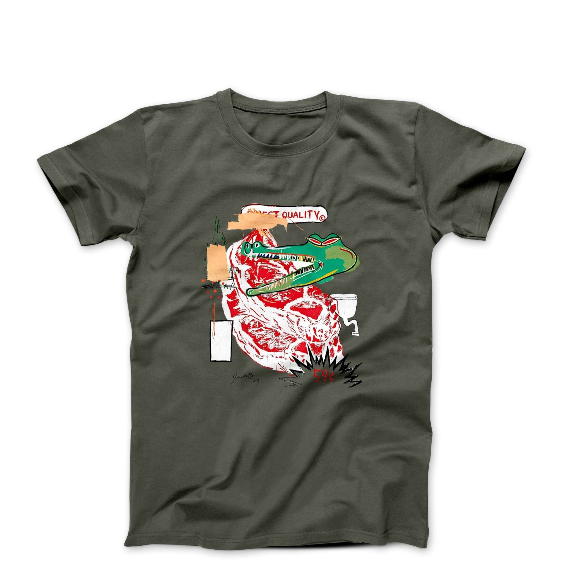 Basquiat Crocodile (1987) Street Art T-Shirt - Clothing - Harvey Ltd