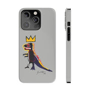 Basquiat Pez Dispenser (Dinosaur) Slim Grey Phone Case - Accessories - Harvey Ltd