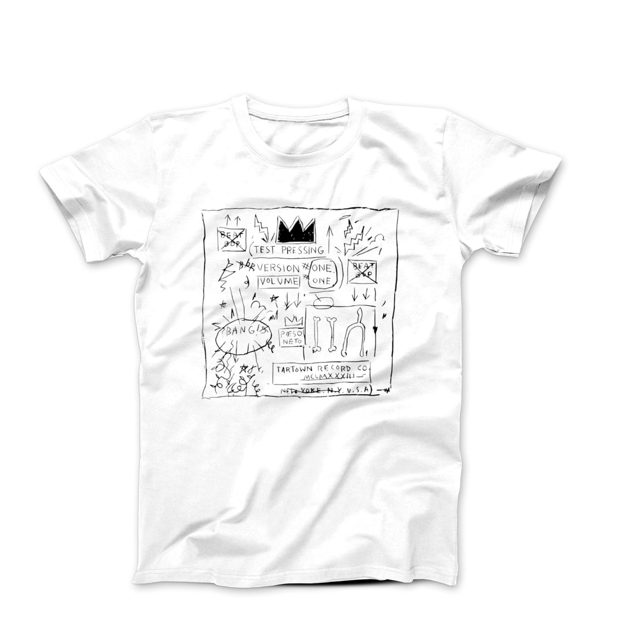 Basquiat Tartown Records (1983) Album Cover T-shirt - Clothing - Harvey Ltd