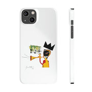 Basquiat Trumpet (1984) Slim White Phone Case - Accessories - Harvey Ltd