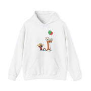 Calvin & Hobbes Fighting Over Balloons Hoodie - Clothing - Harvey Ltd